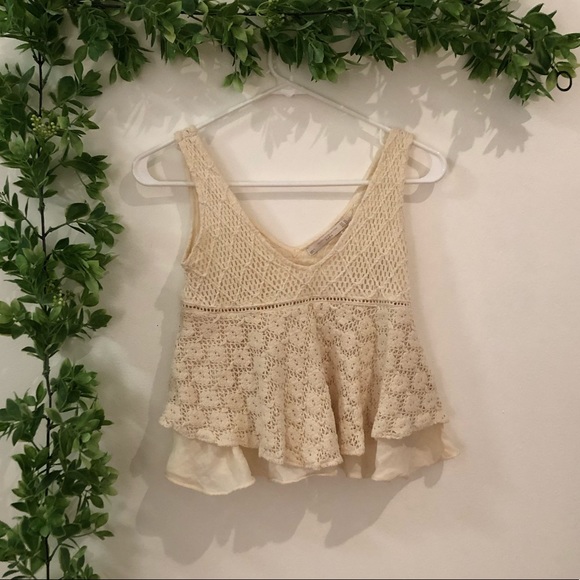 Zara Tops Zara Crochet Crop Tank Poshmark